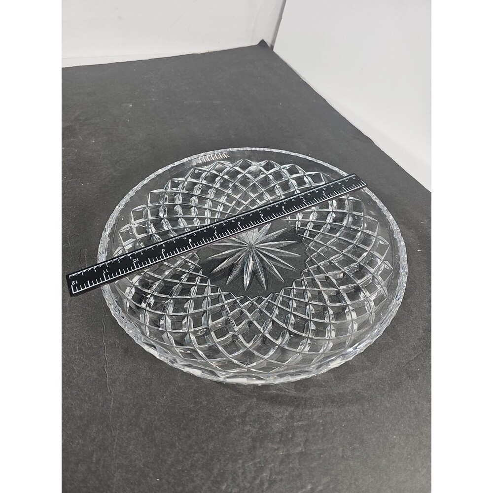 Ceska Crystal Champagne Coaster,3-Wick Candle,Candy Trinket Dish Czech Republic
